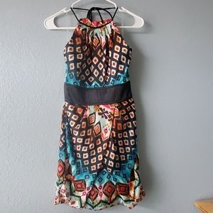 Multi color halter dress